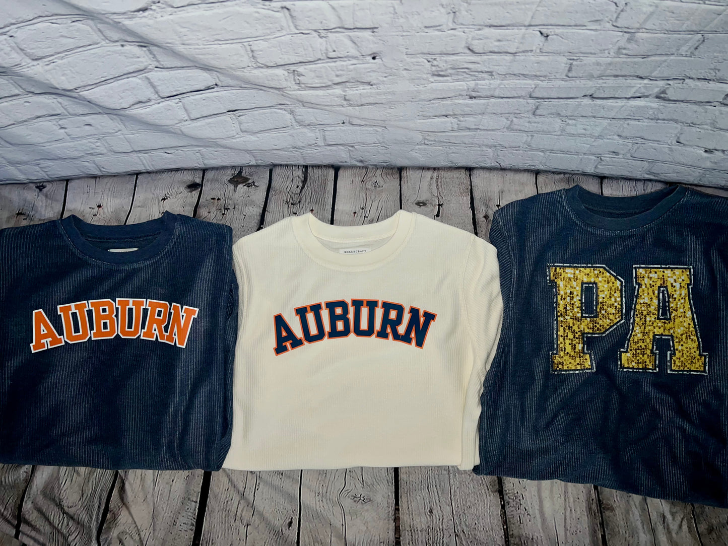 CUSTOM Corded Crew. School Spirit. Corded Shirt. College Corded Sweatshirt.