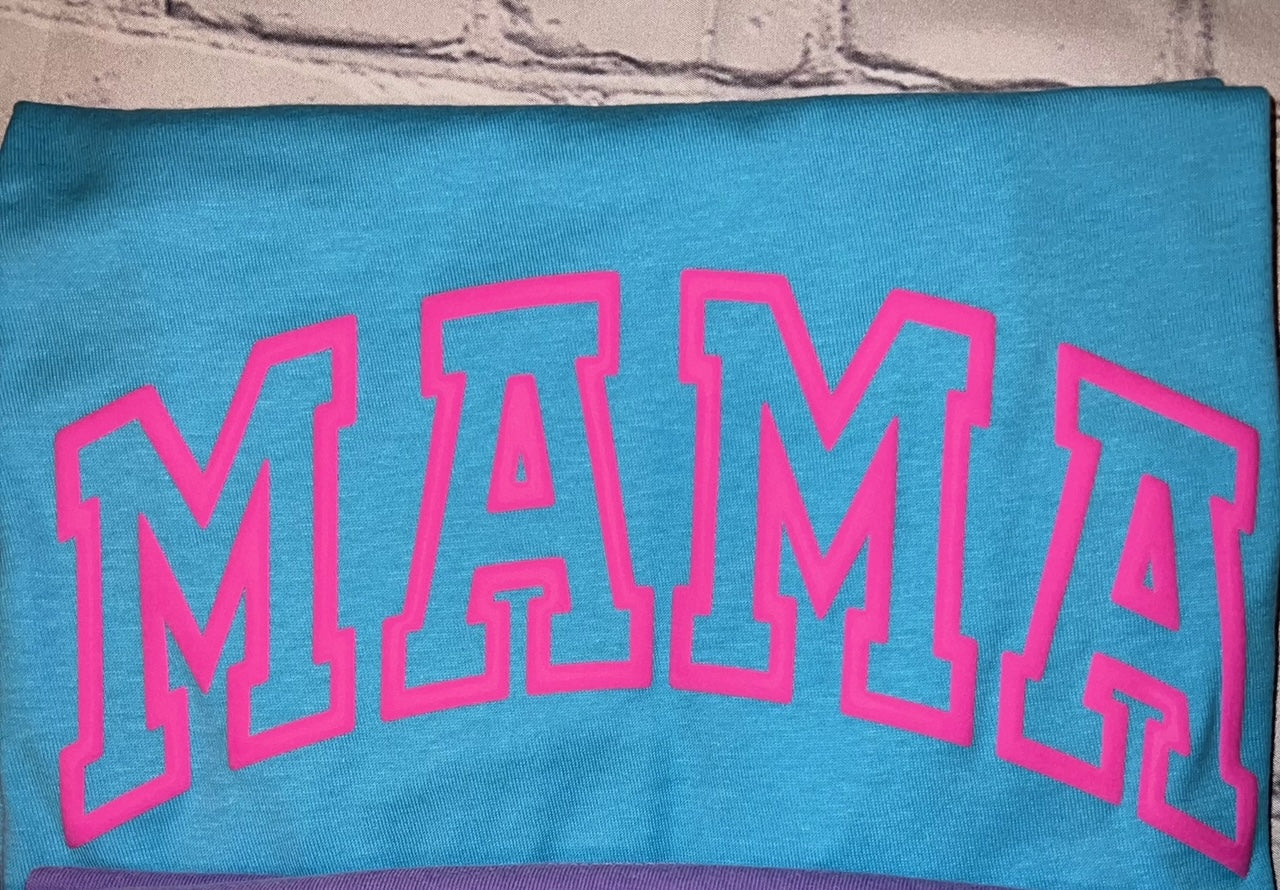 MAMA HOT PINK PUFF TEE